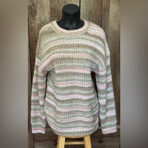 BP Multicolor Striped Crew Neck Sweater New With Tags